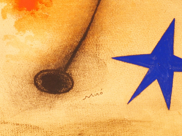 Firma di Mirò su un opera in mostra FERRARA - PALAZZO dei DIAMANTI