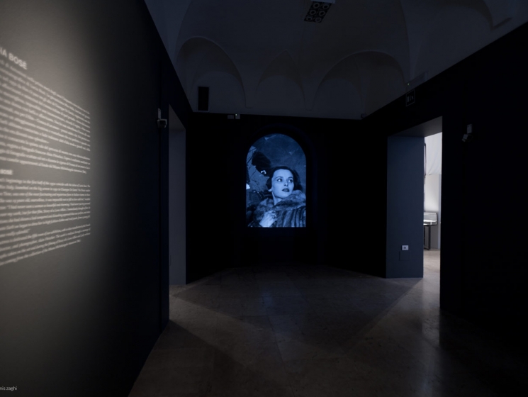 Lo sguardo di Michelangelo - installazione su Lucia Bosè Lo sguardo di Michelangelo