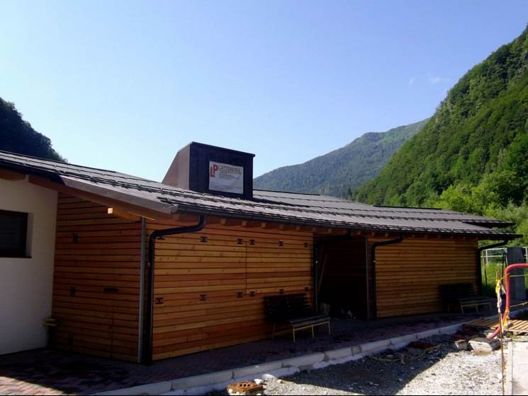 Particolare della facciata posteriore Particolare della facciata posteriore