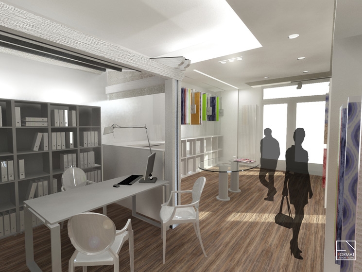 NUOVO SHOWROOM SARTI Vista dello spazio ufficio
